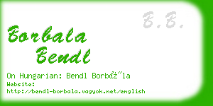 borbala bendl business card